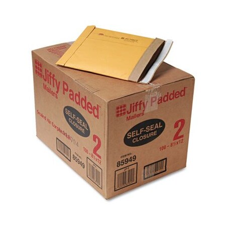 Essendant Industrial AA-Sealed Air Jiffy Padded Self Seal Mailer, #2, 8-1/2in x 12in, Natural Kraft, 100PK 67068